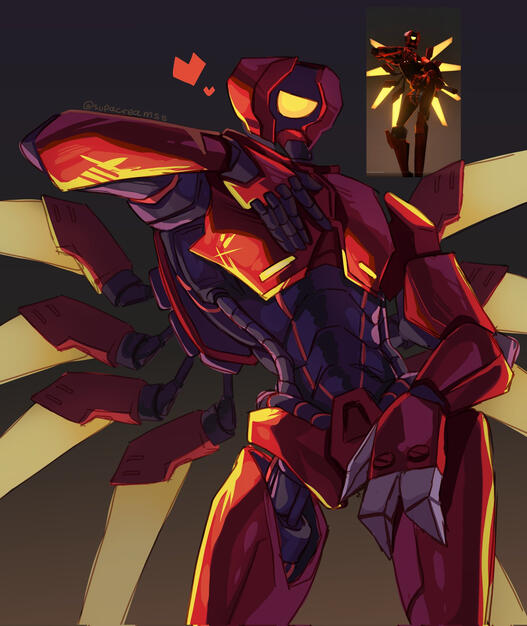 Colored sketch pin-up