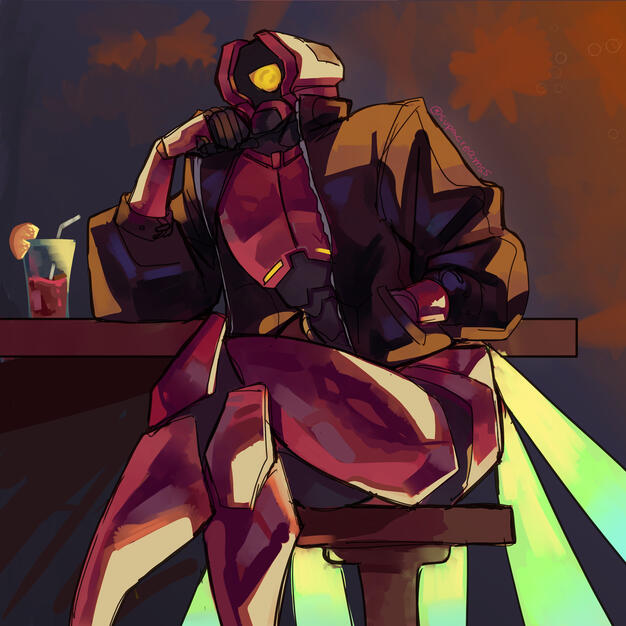 Colored sketch pin up