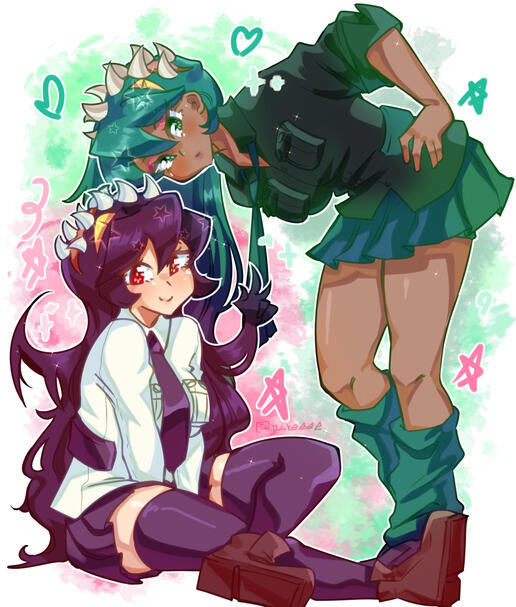 Colored sketch full body